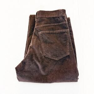 Madewell The Balloon Pant Brown Corduroy Jeans Wide Leg Zip Fly Size 24